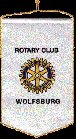 Wimpel des Rotary Club Wolfsburg